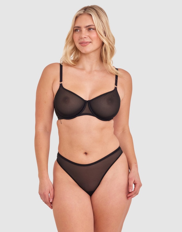 Bras N Things - Sexy Basics High Leg G String - Black