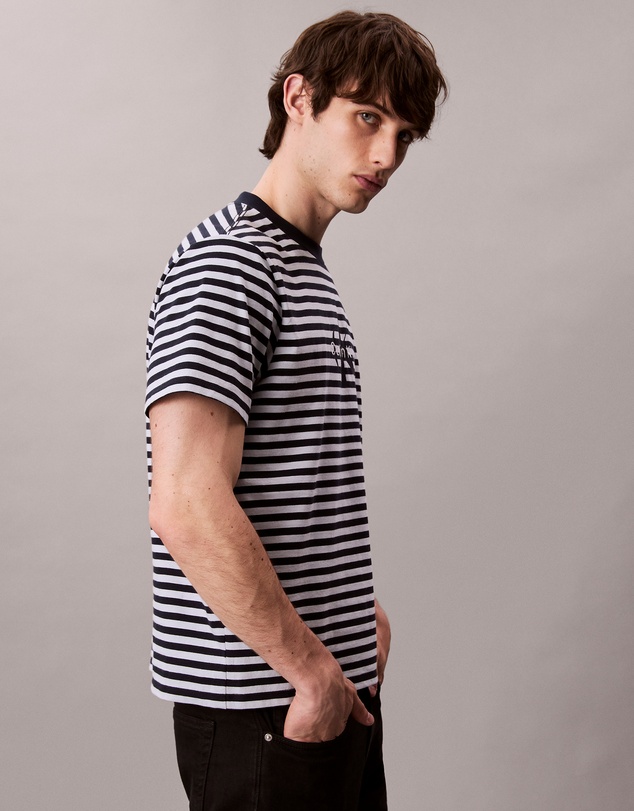 Calvin Klein Jeans - Monogram Logo Stripe Relaxed T-Shirt