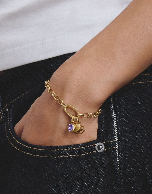 THOMAS SABO - Gold-Plated February Birthstone Charm