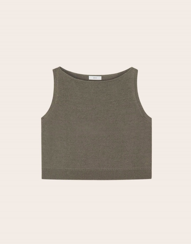 IDA+S - Ari Cropped Knit Tank Top