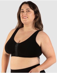 B Free Intimate Apparel - Full Bust Bamboo Padded Front Closure Wire Free Bra (E-F-G-H) Cup