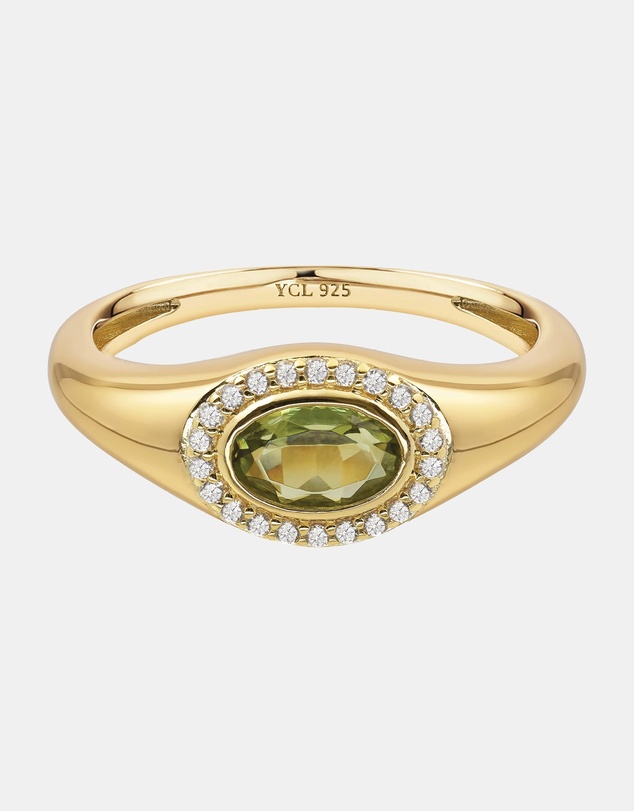 YCL  - August Birthstone Signet Ring