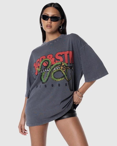 JGR & STN - Records Oversized Tee