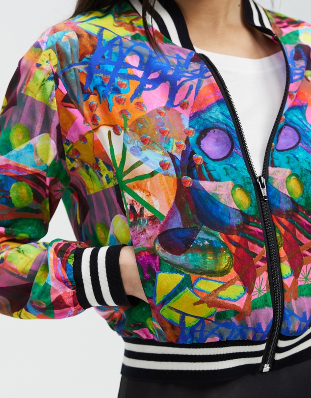 The Social Outfit - Silk Aviator Jacket - Amplify