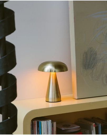 Dennis Did It - Portable Metal Touch Lamp Brassy Gold