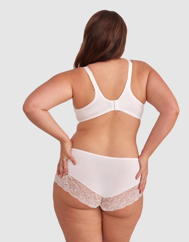 Bras N Things - Body Bliss Full Lace Curvy Balconette Bra - Ivory