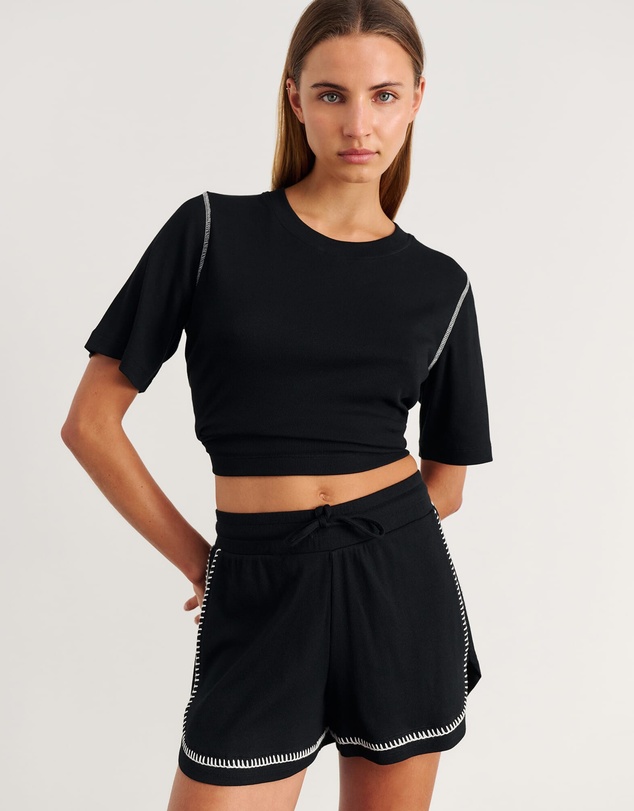 Jag - Celina Blanket Stitch Tee