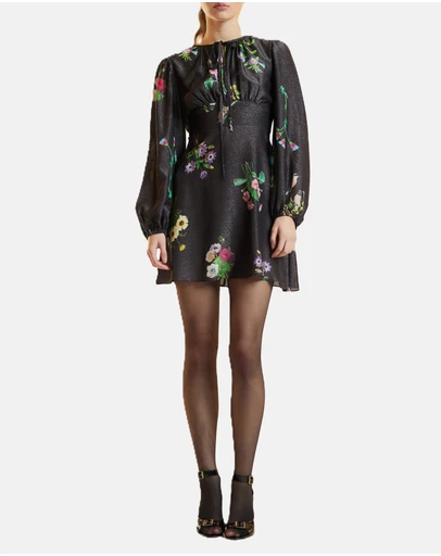 Cynthia Rowley - Printed Lurex Mini Dress
