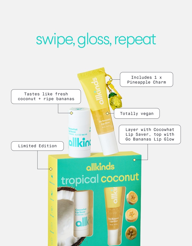Allkinds - Tropical Coconut The Lip Duo