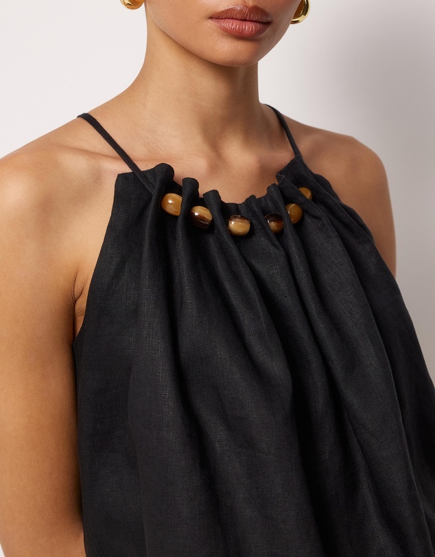 AERE - Nora Beaded Linen Top