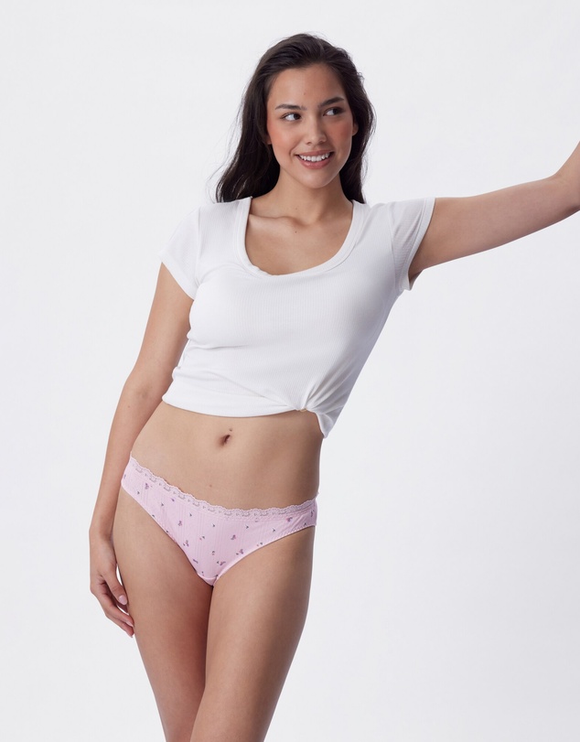 Bras N Things - Alba Brazilian Knicker - Print Ditsy Floral