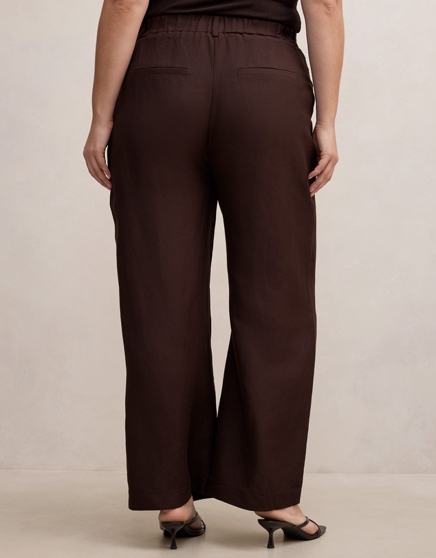 Forever New Curve - Eva Curve Linen Wide Leg Pants