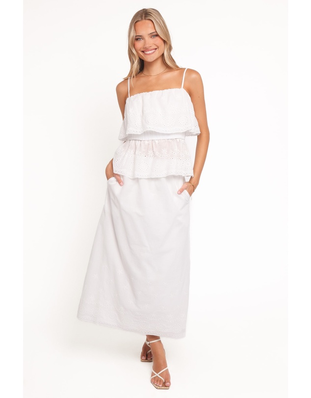 Petal & Pup - Juliette Maxi Skirt Set - White