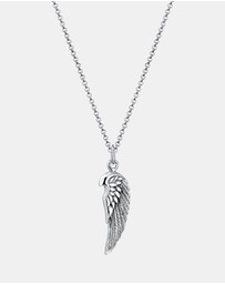 Kuzzoi - ICONIC EXCLUSIVE - Necklace Wing Oxide Rock Cool 925 Silver