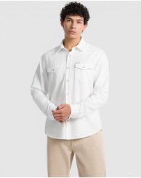 GUESS - GUESS JEANS Eco Slim Long Sleeve Denim Twill Shirt