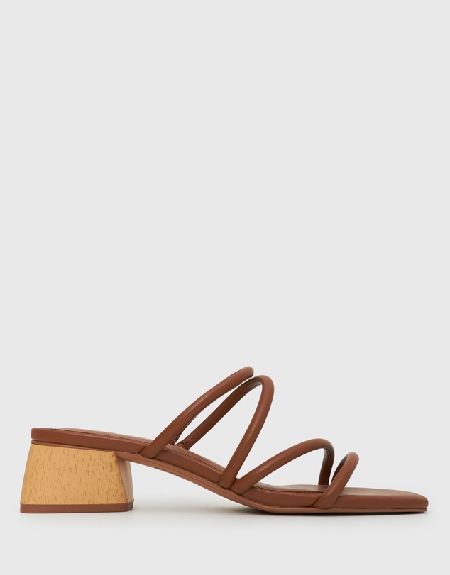 Betts - Hallie Low Wooden Block Heel Mules