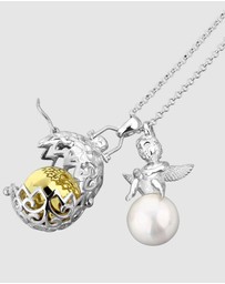 Elli Jewelry - Necklace Angel Garnet 925 Sterling Silver