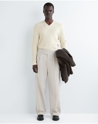 COS - Belt-Detail Pleated Wide-Leg Trousers