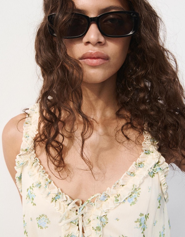 M.N.G - Floral Top with Tie Details
