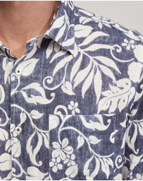 Oxford - Holloway Linen Blend Printed Shirt