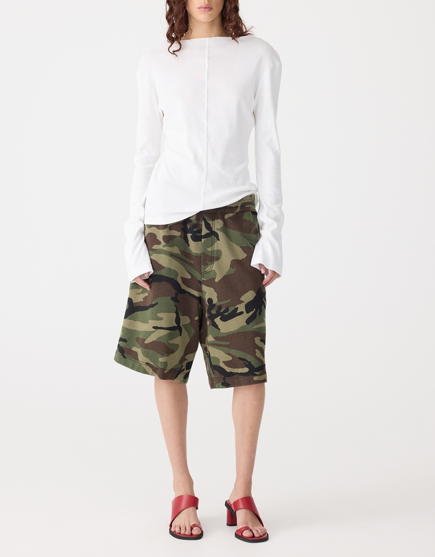 Bassike - Front Seam Rib Long Sleeve T-Shirt
