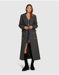 Belle & Bloom - Command Wool Blend Double Breast Maxi Coat