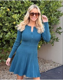 Esther & Co - Marifi Knit Dress - Deep Green