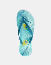 Vionic - Noosa Print Toe Post Sandal - Peacock Blue