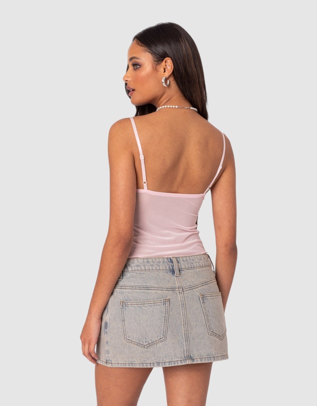 EDIKTED - Serafina Sheer Mesh Tank Top