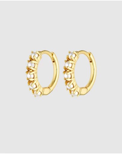 HOUSE OF SLANI - Poppy Pearl Hoops