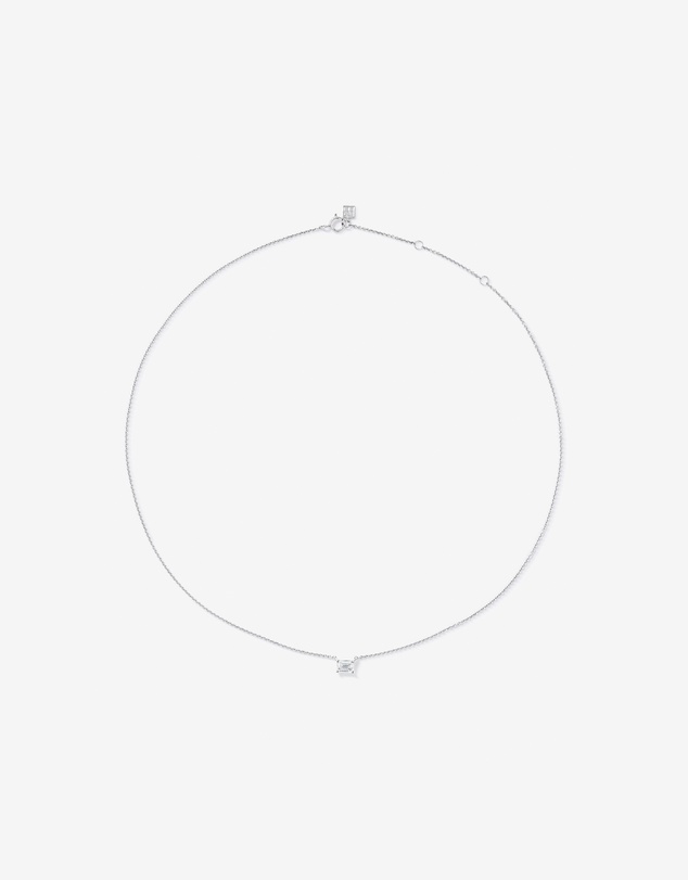 Michael Hill - 0.50TW Lab Diamond Solitaire Emerald Cut Necklace in Silver