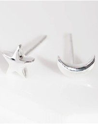 Lovisa - Sterling Silver Celestial Mismatch Stud Earrings