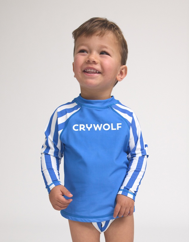 Crywolf - BABY RASH VEST Deep Sea Stripe