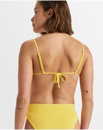 Roxy - Womens Rib Roxy Love The Quiver Tri Bikini Top