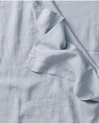IN BED - 100% Linen Flat Sheet in Mist
