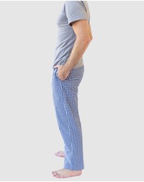 Sant And Abel - Men's Hepburn Gingham Navy PJ Pants
