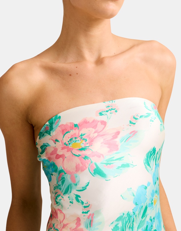 Forever New - Kai Strapless Satin Maxi Dress