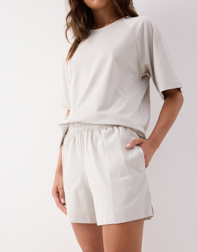 Wanderluxe Sleepwear - Taylor Shorts Stone
