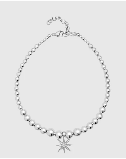 Nialaya Jewellery - Twilight Star Silver Choker