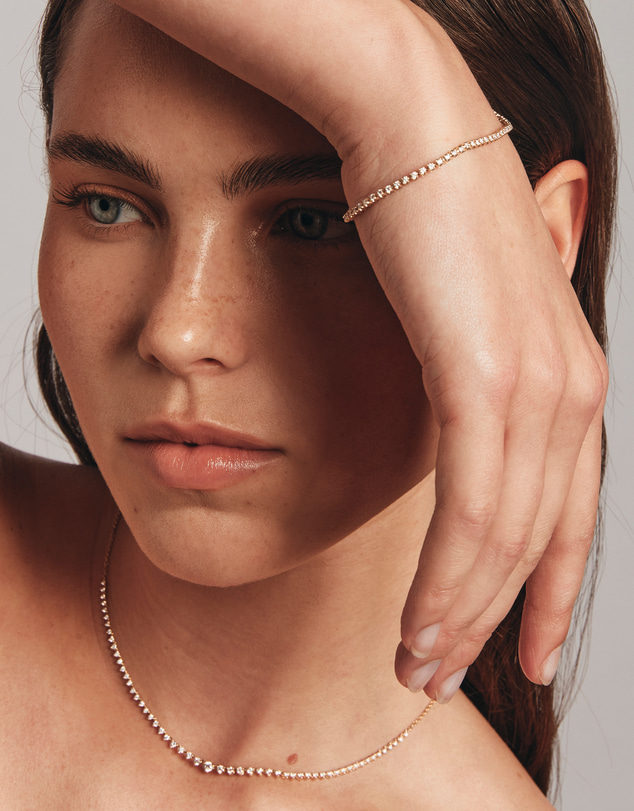Michael Hill - 0.90 Carat TW Laboratory-Grown Diamond Tennis Bracelet in 10kt Yellow Gold