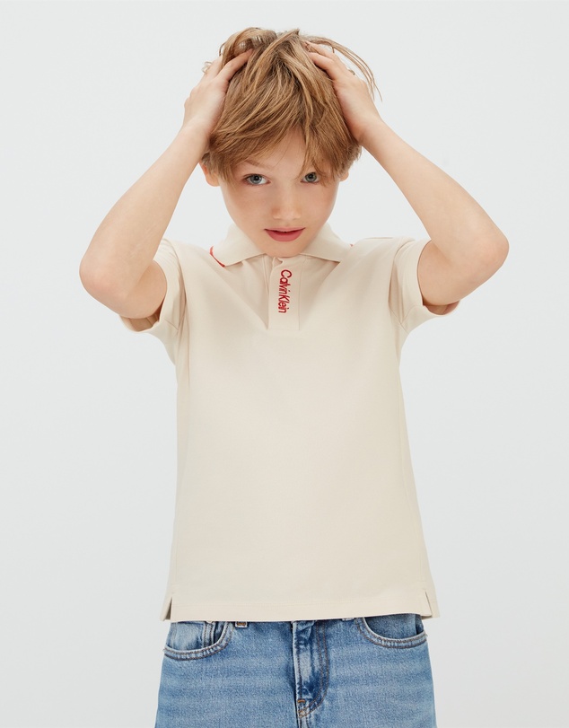Calvin Klein Jeans - Boys Stretch Pique Tipping Polo Shirt