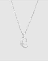 Karen Walker - Moon Necklace with 1 x 5mm Teardrop Freshwater Pearl