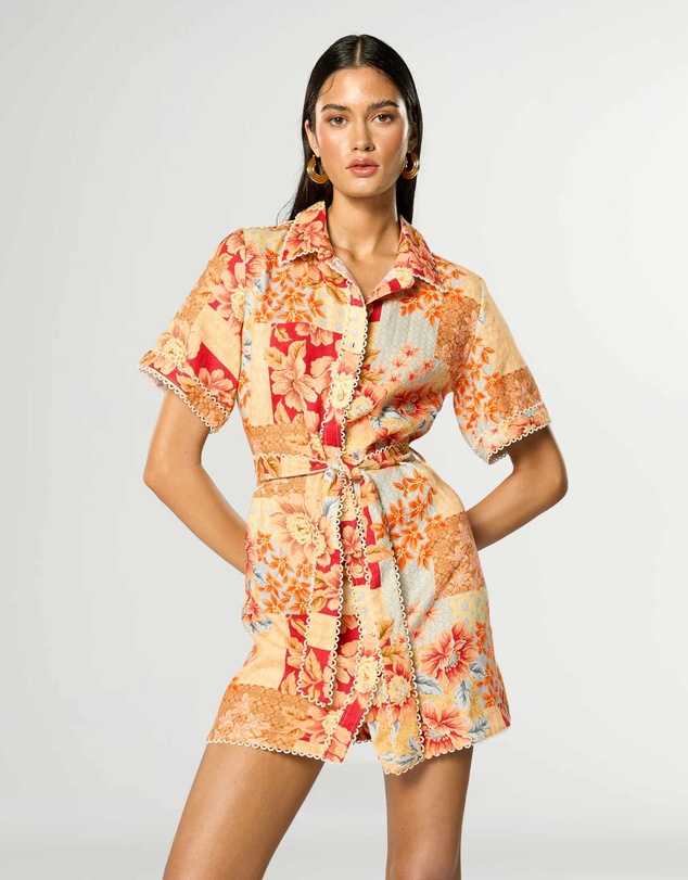 Winona - Solene Button Up Short Dress