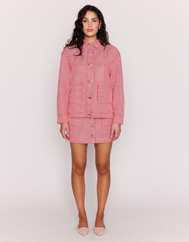 MINKPINK - Freya Stripe Denim Jacket