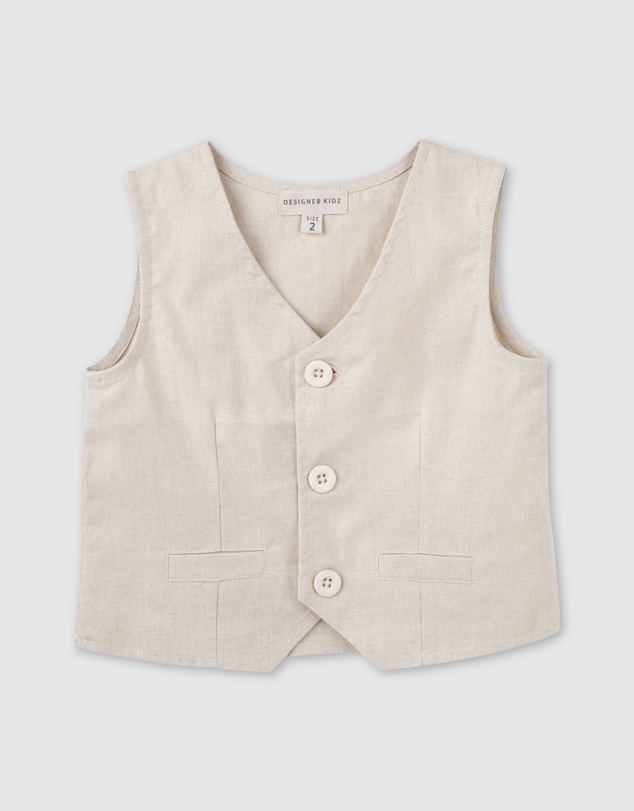 Designer Kidz - Finley Linen Vest