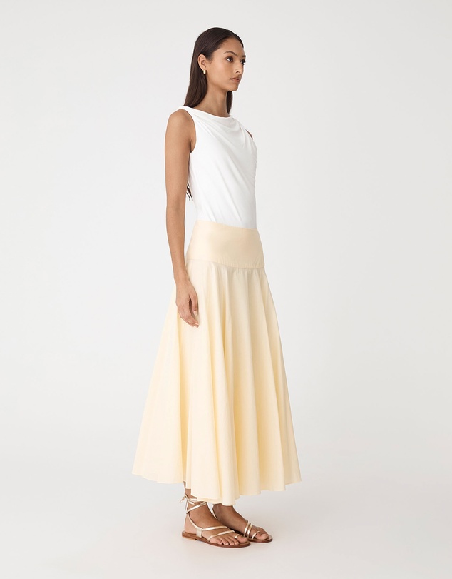 Forcast - Deb Cotton Midi Full Skirt