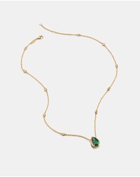 THOMAS SABO - THOMAS SABO Necklace with Green Teardrop Stone