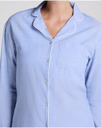 Hunkemoller - Jacket LS Cotton Stripe Pyjama Top