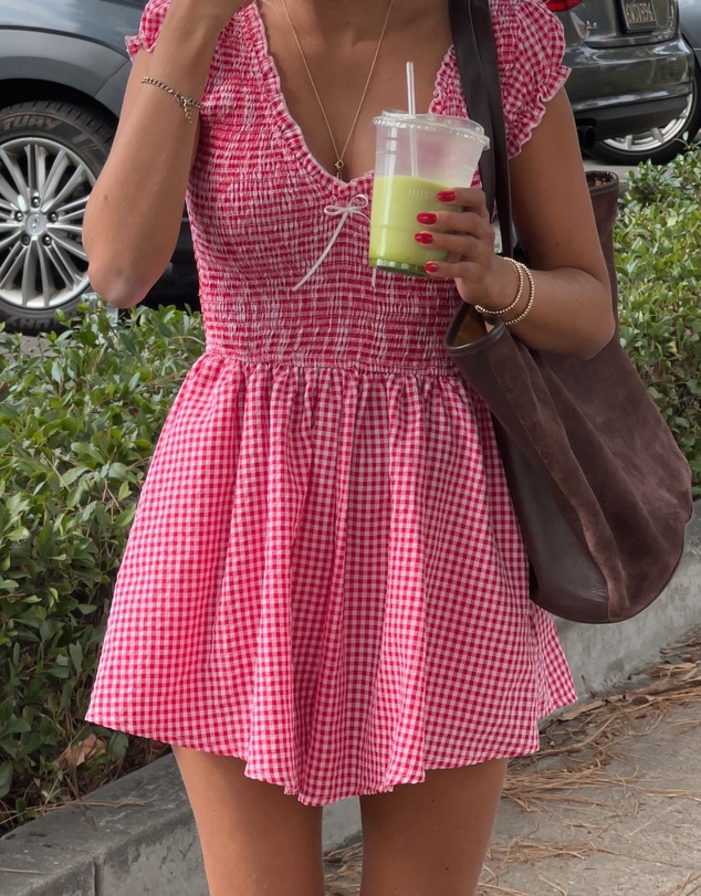 Beginning Boutique - Raldo Red Gingham Playsuit