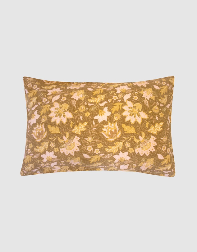 Bambury - Melati Floral Printed Cotton Quilt Cover Set - Reversible